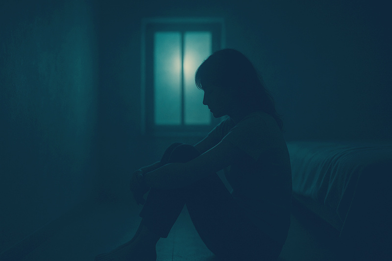 一個在暗夜焦慮不安的人